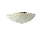 Elegant Floral Glass Dome Semi Flush Ceiling Light