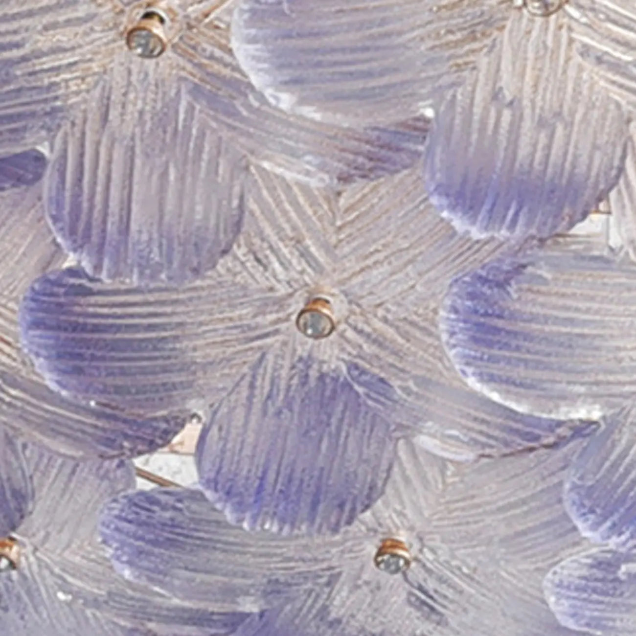 Elegant Floral Glass Dome Semi Flush Ceiling Light