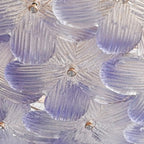 Elegant Floral Glass Dome Semi Flush Ceiling Light