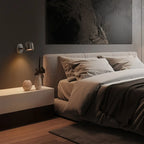 Simple 1-Light Nickel Adjustable Wall Sconce