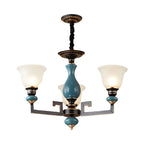 Black Ceramic Glass Geometric Chandelier Light