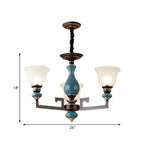Black Ceramic Glass Geometric Chandelier Light