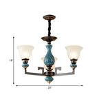 Black Ceramic Glass Geometric Chandelier Light