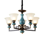Black Ceramic Glass Geometric Chandelier Light