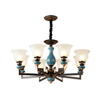 Black Ceramic Glass Geometric Chandelier Light