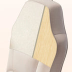 Modern Grey White Leather Adjustable Swivel Office Chair