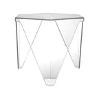 Contemporary Hexagon Acrylic End Table for Living Room