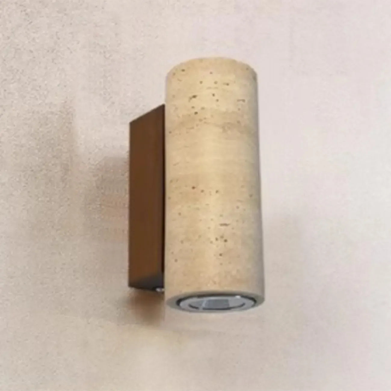 Minimalist Beige Stone Geometric Adjustable Wall Sconce