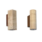 Minimalist Beige Stone Geometric Adjustable Wall Sconce