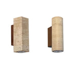 Minimalist Beige Stone Geometric Adjustable Wall Sconce