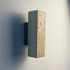 Minimalist Beige Stone Geometric Adjustable Wall Sconce