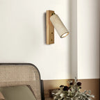 Minimalist Beige Stone Geometric Adjustable Wall Sconce