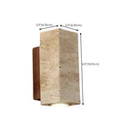 Minimalist Beige Stone Geometric Adjustable Wall Sconce