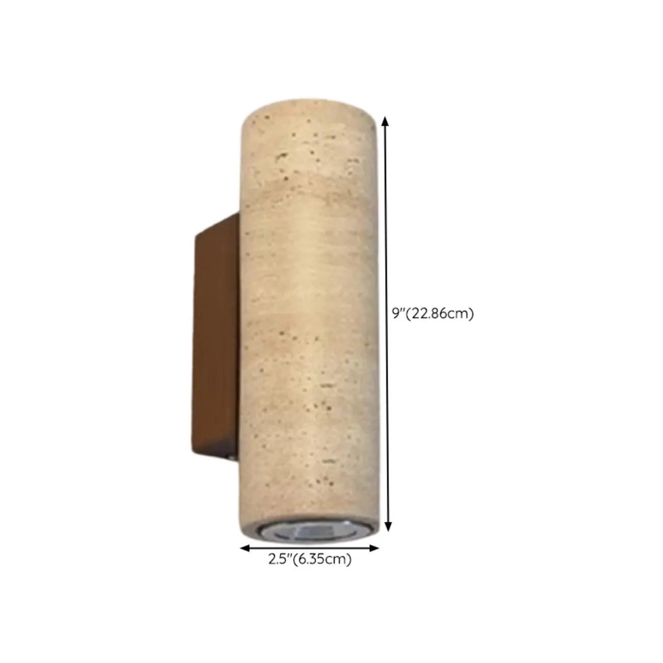 Minimalist Beige Stone Geometric Adjustable Wall Sconce