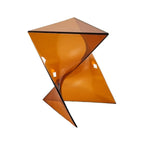 Living Room Acrylic Triangle Side Table with Twisted Base