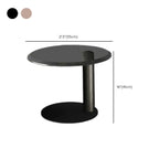 Tray Top Wood Walnut Abstract Base Round Coffee Table