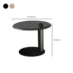 Tray Top Wood Walnut Abstract Base Round Coffee Table