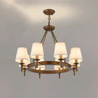 America Country Ring Fabric Lampshade Black Chandelier
