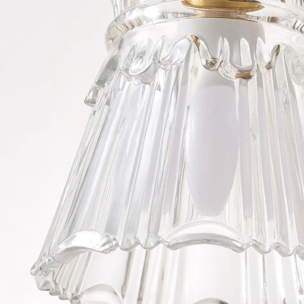 Elegant Cylinderial Gold Glass Wall Sconce