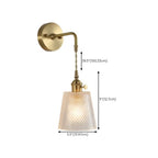 Elegant Cylinderial Gold Glass Wall Sconce
