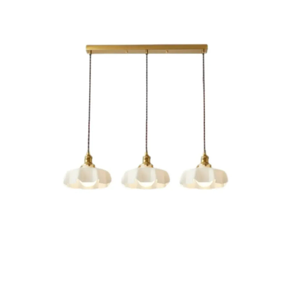 Colorful 3-Light Glass Island Pendant Lights for Kitchen