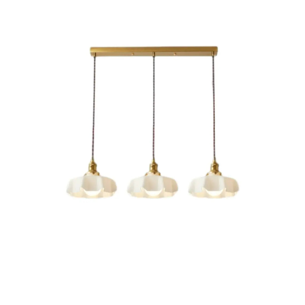 Colorful 3-Light Glass Island Pendant Lights for Kitchen