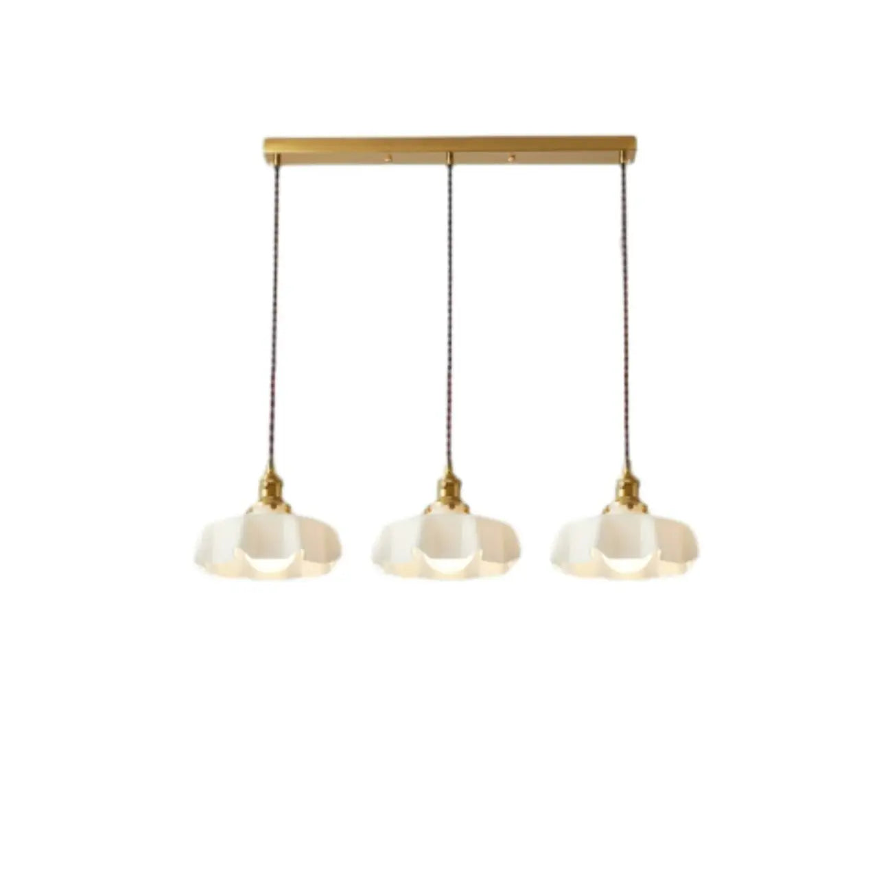 Colorful 3-Light Glass Island Pendant Lights for Kitchen