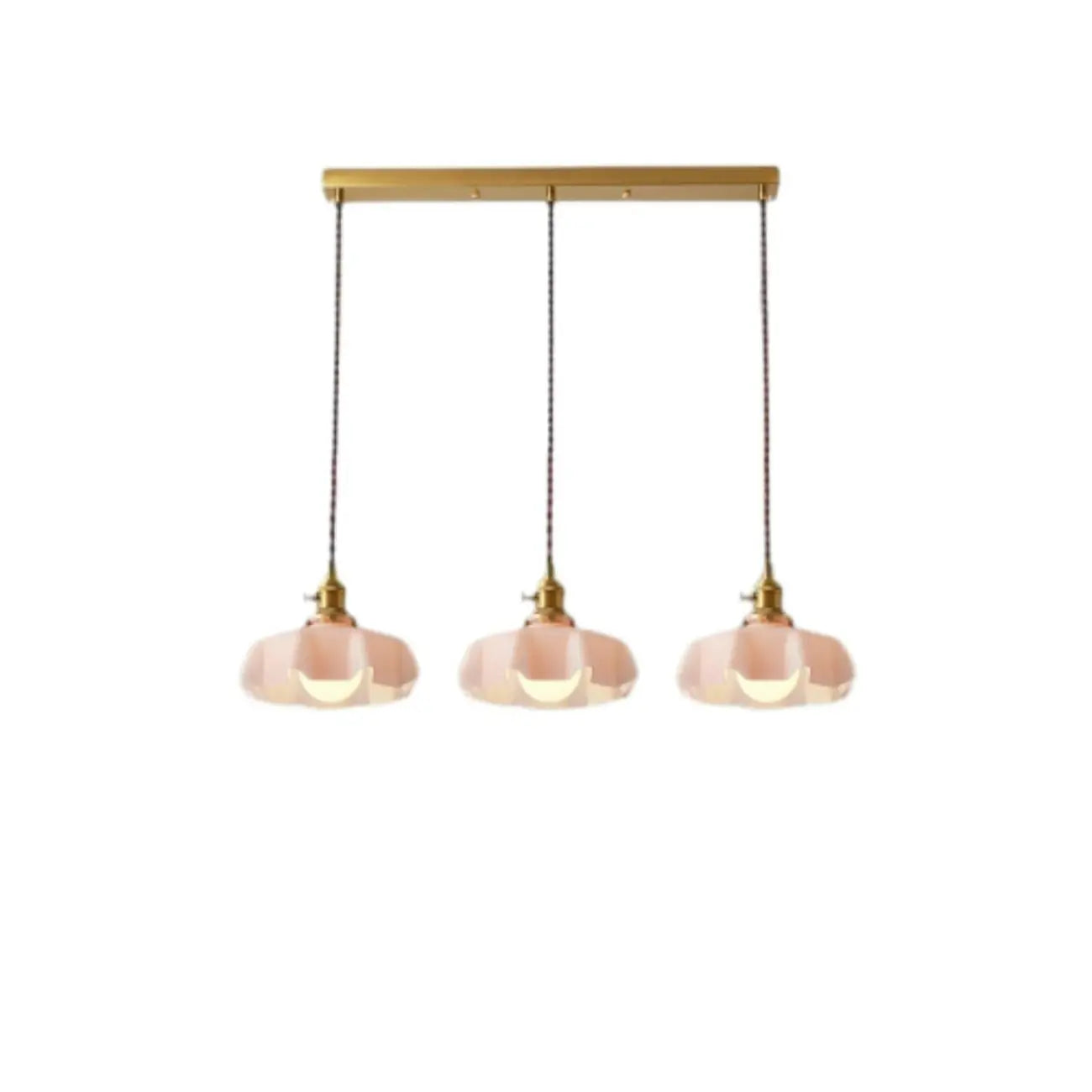 Colorful 3-Light Glass Island Pendant Lights for Kitchen
