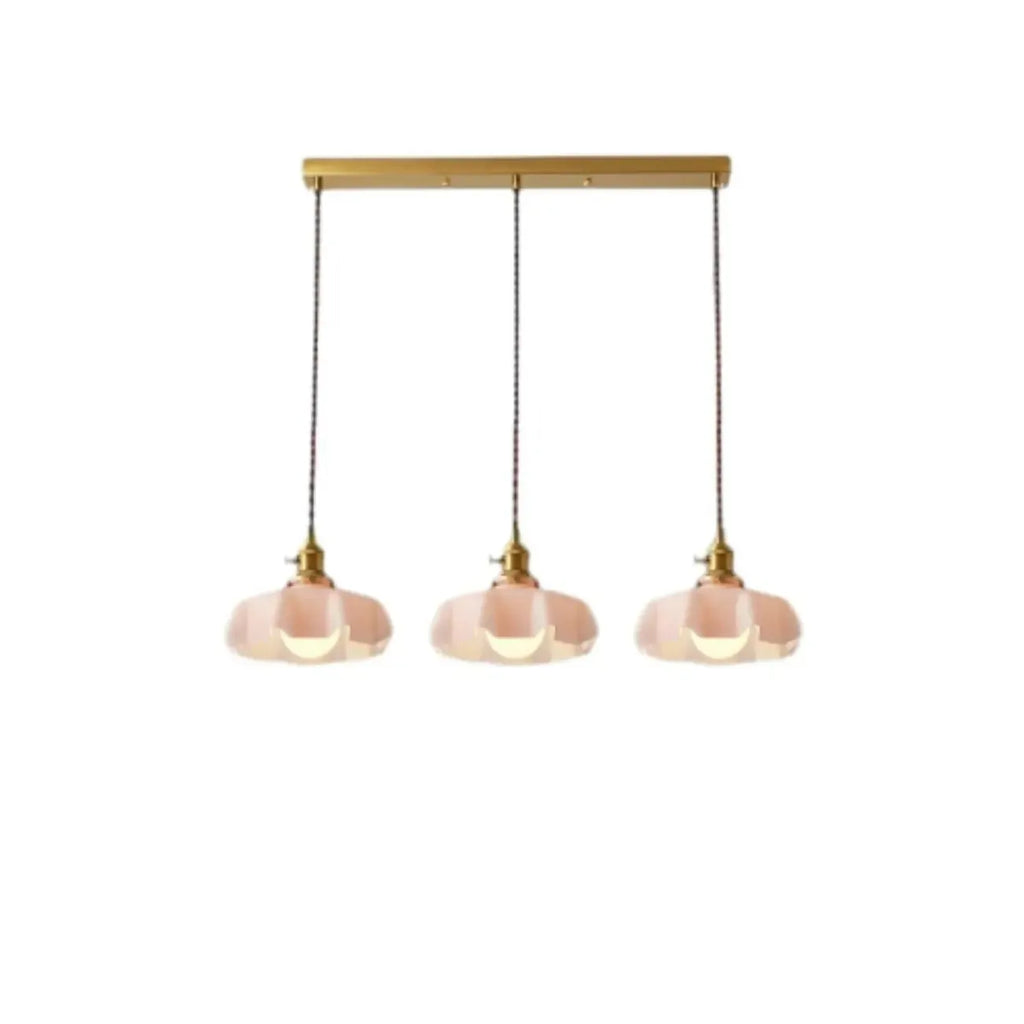 Colorful 3-Light Glass Island Pendant Lights for Kitchen