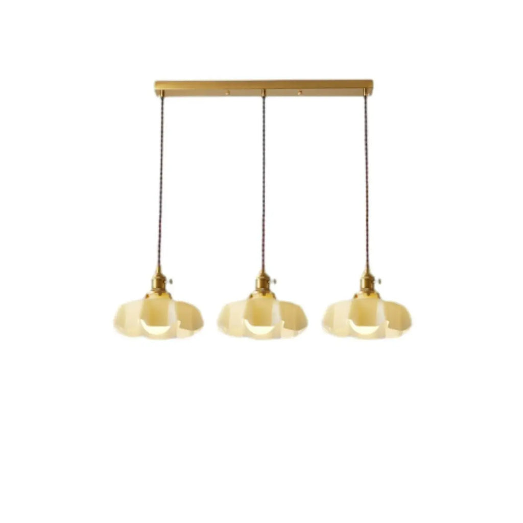 Colorful 3-Light Glass Island Pendant Lights for Kitchen