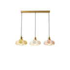 Colorful 3-Light Glass Island Pendant Lights for Kitchen