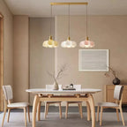 Colorful 3-Light Glass Island Pendant Lights for Kitchen