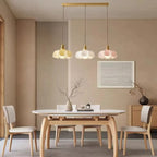 Colorful 3-Light Glass Island Pendant Lights for Kitchen
