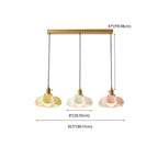 Colorful 3-Light Glass Island Pendant Lights for Kitchen