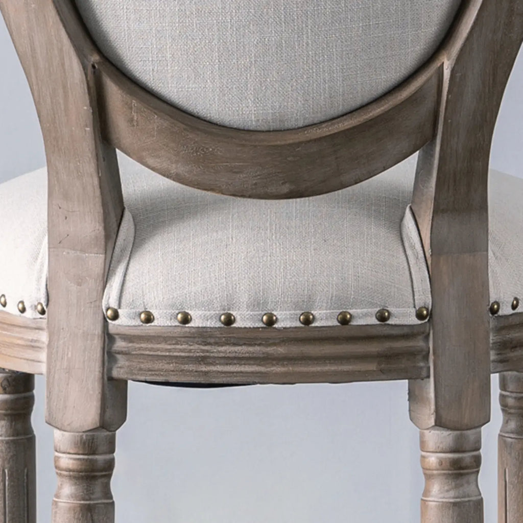 White French Country Solid Wood Counter Bar Stools with Back