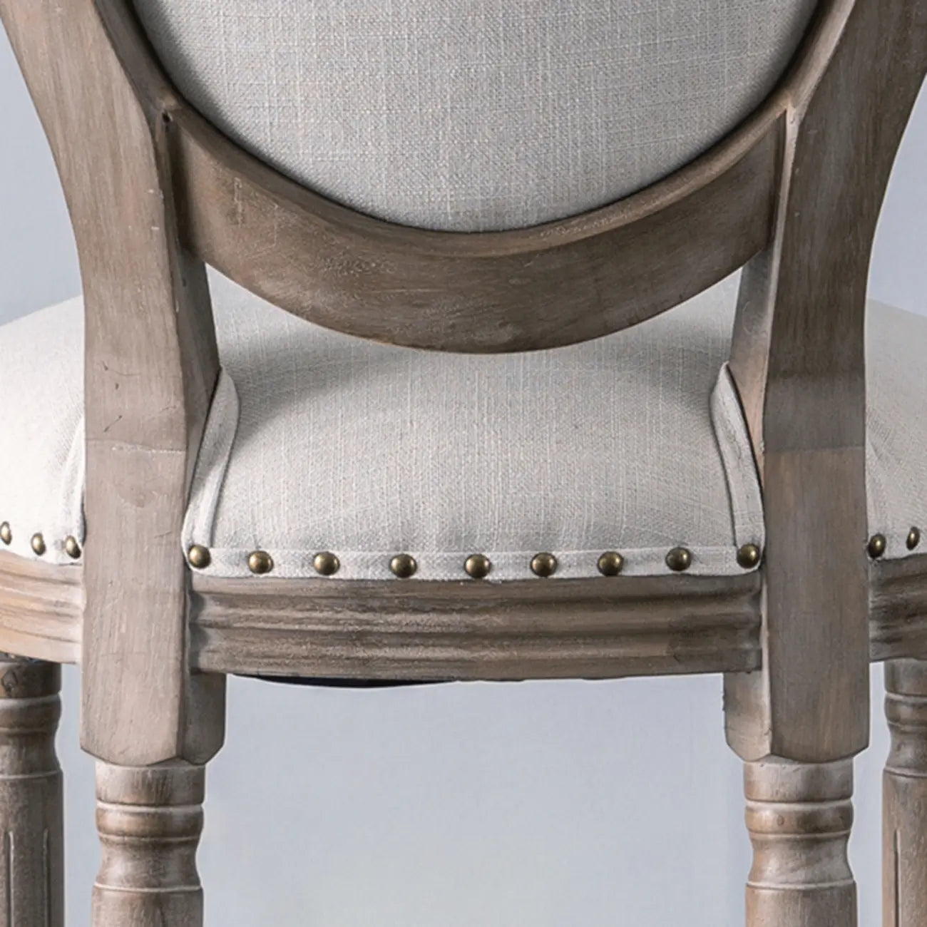 White French Country Solid Wood Counter Bar Stools with Back