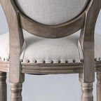 White French Country Solid Wood Counter Bar Stools with Back