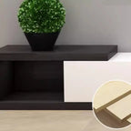 102 White Long Wooden Open Storage TV Stand with Drawers