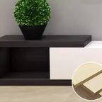 102 White Long Wooden Open Storage TV Stand with Drawers