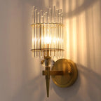 Elegant Gold Glass Wall Sconce with Rotary Switch