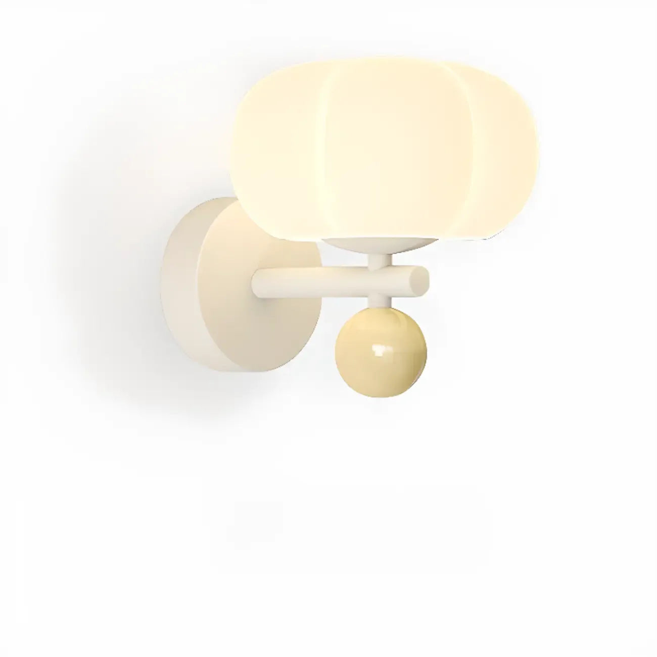 Elegant Pumpkin Wall Sconce with Resin Shade for Bedroom
