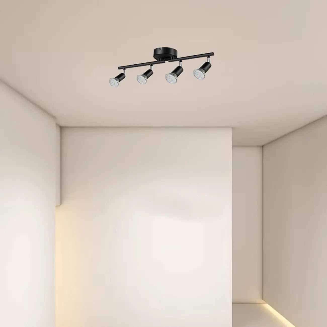 Adjustable Modern Chrome Semi Flush Mount Ceiling Track Light