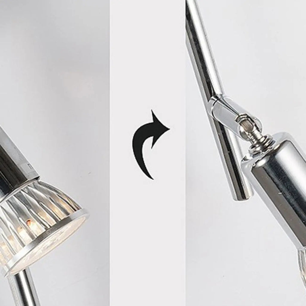 Adjustable Modern Chrome Semi Flush Mount Ceiling Track Light