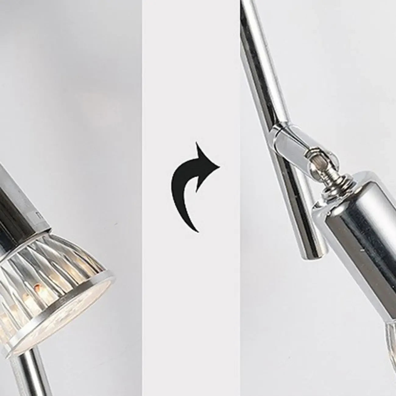 Adjustable Modern Chrome Semi Flush Mount Ceiling Track Light