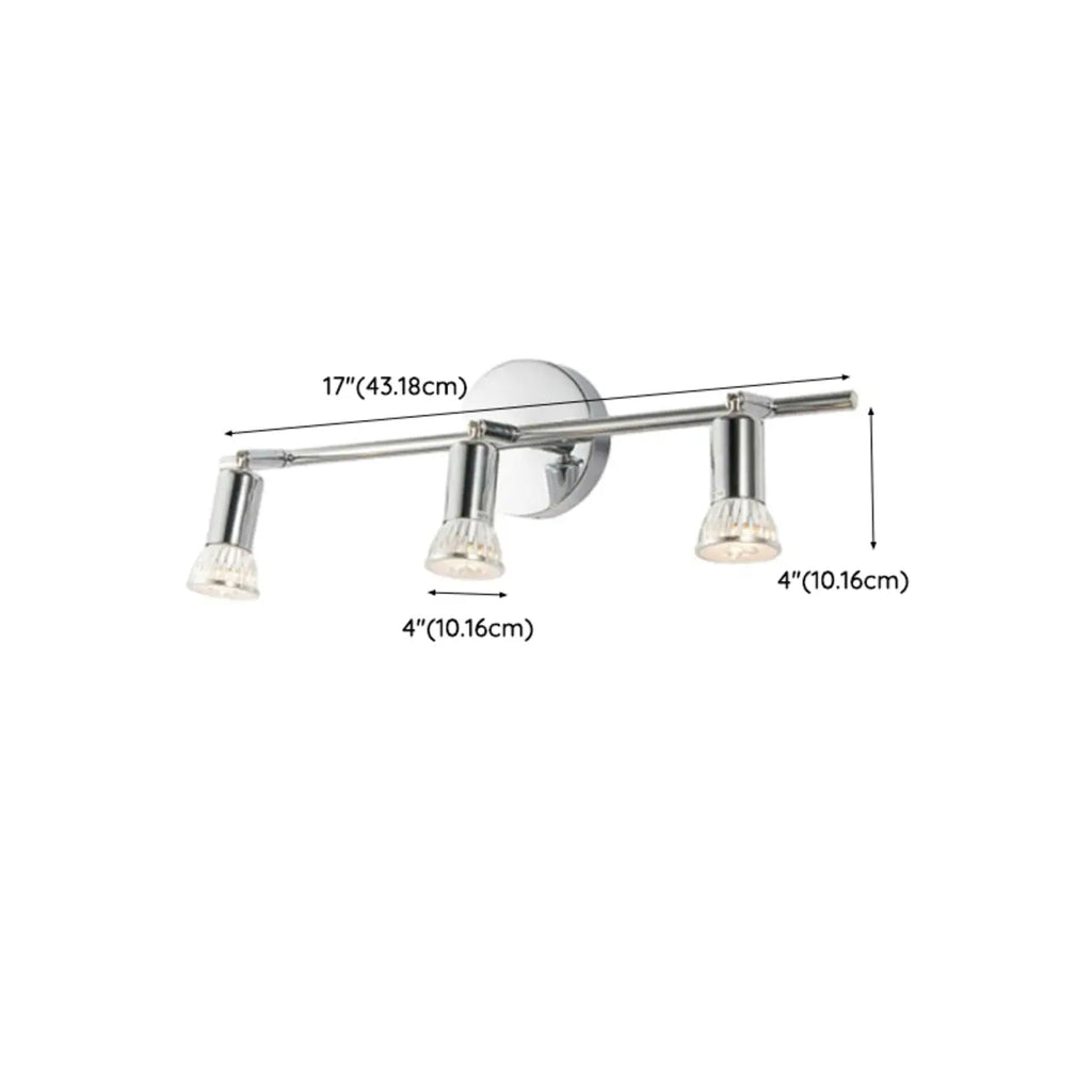 Adjustable Modern Chrome Semi Flush Mount Ceiling Track Light