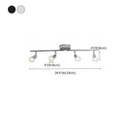 Adjustable Modern Chrome Semi Flush Mount Ceiling Track Light