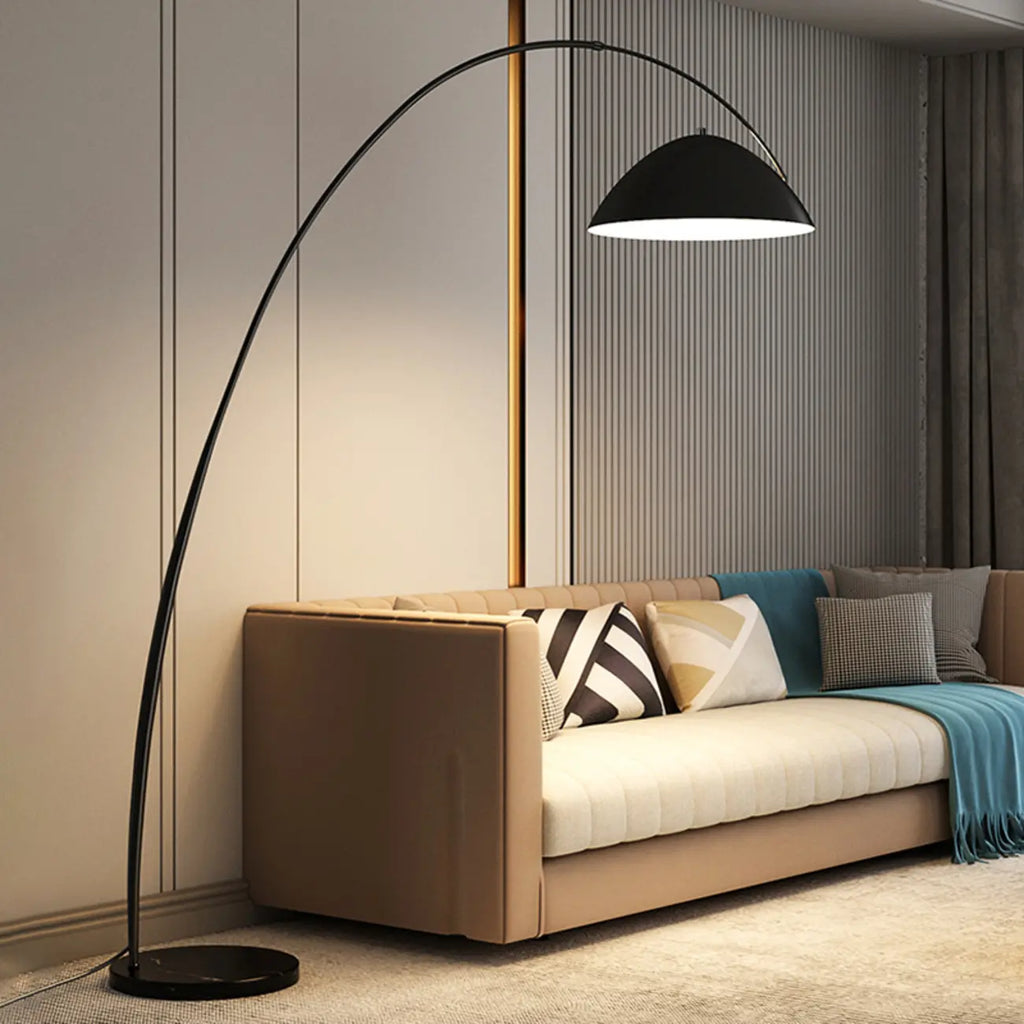 Adjustable Black Arc LED Floor Lamp for Living Room Decor