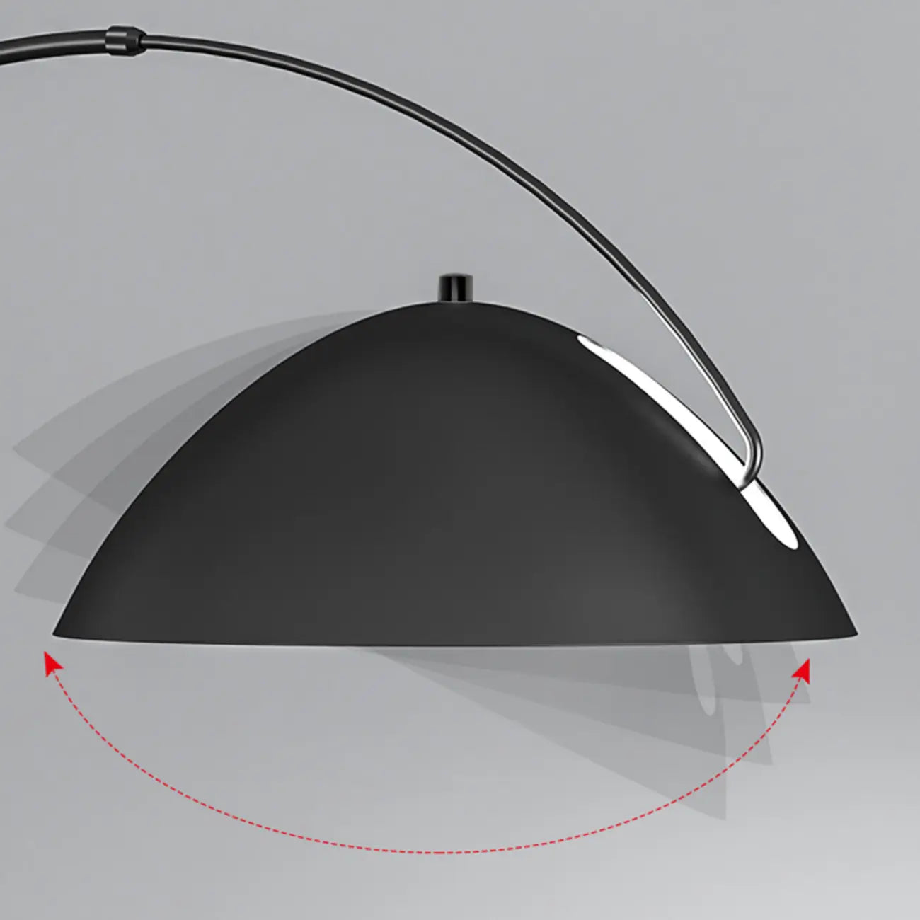 Adjustable Black Arc LED Floor Lamp for Living Room Decor