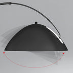 Adjustable Black Arc LED Floor Lamp for Living Room Decor
