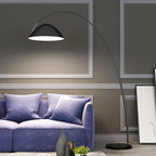 Adjustable Black Arc LED Floor Lamp for Living Room Decor